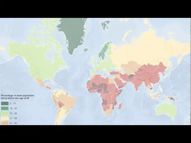 'Video thumbnail for Percentage of male population dying before the age of 65 (1960 - 2015)'