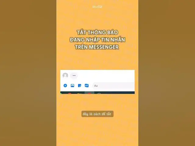 Video thumbnail for Cách để tắt thông báo khi đang nhập tin nhắn trên Facebook Messenger #dhlcgd #thanhcongnghe