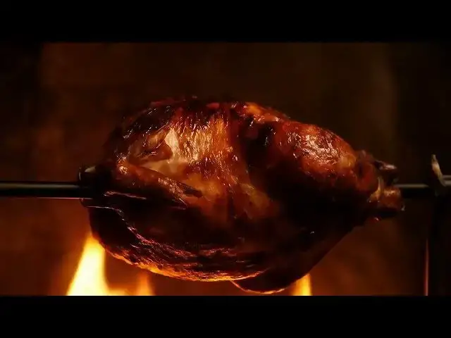 Video thumbnail for Roasted Turkey Over Open Fire | Relaxing Cooking Ambience with Fireplace Sounds & Soft Music