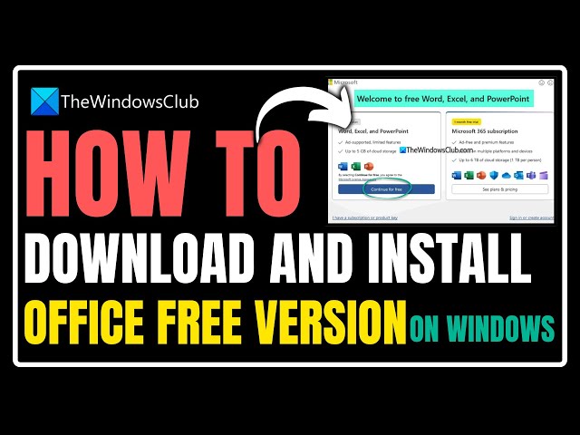 Video thumbnail for How to download and install Office Free version on Windows 11
