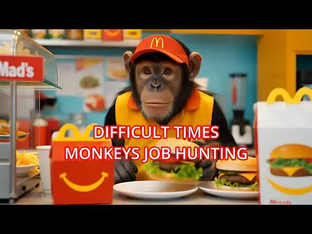 'Video thumbnail for Time's so hard monkey looking for work'