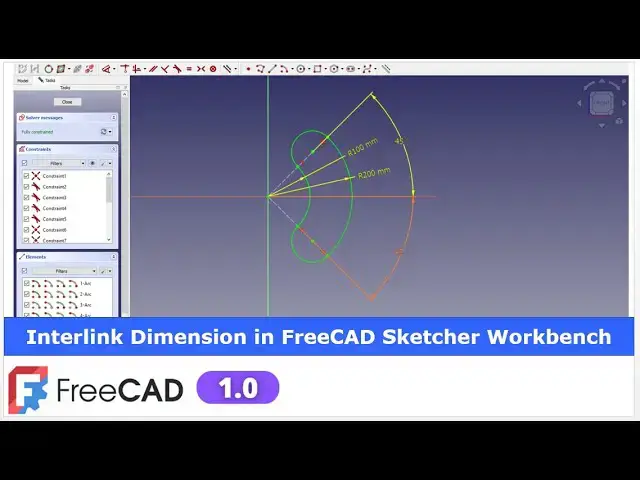 'Video thumbnail for Interlink Dimension FreeCAD 1.0 Sketcher Workbench | FreeCAD Tutorial | 3D Modeling | Mechnexus |'
