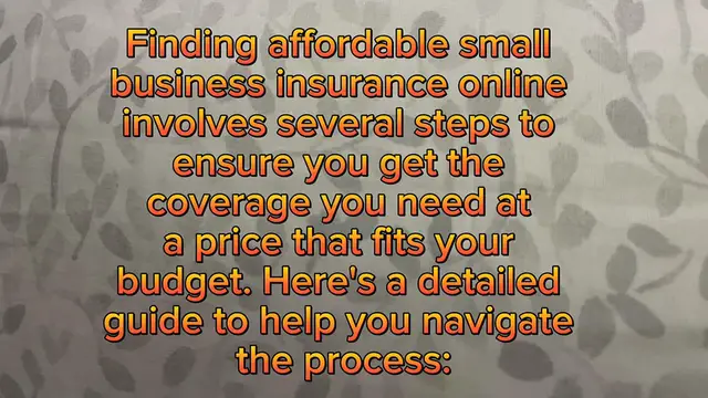 'Video thumbnail for How to Find Affordable Small Business Insurance Online'