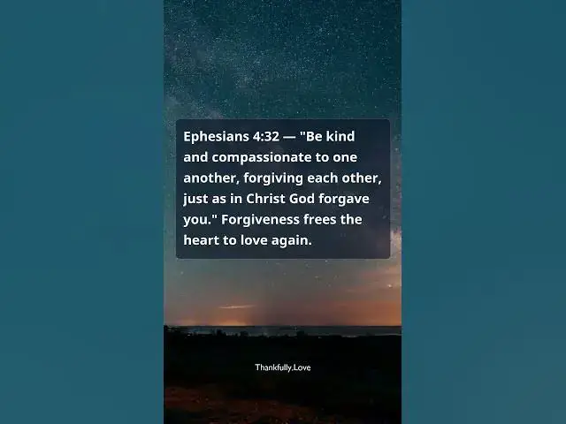 Video thumbnail for Ephesians 4:32 — Choosing Forgiveness