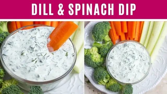 'Video thumbnail for DILL & SPINACH DIP I creamy, cold, appetizer, party recipe.'