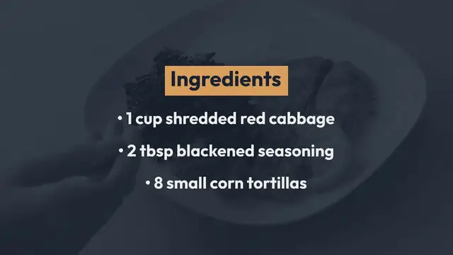 Video thumbnail for Blackened Fish Tacos Recipe