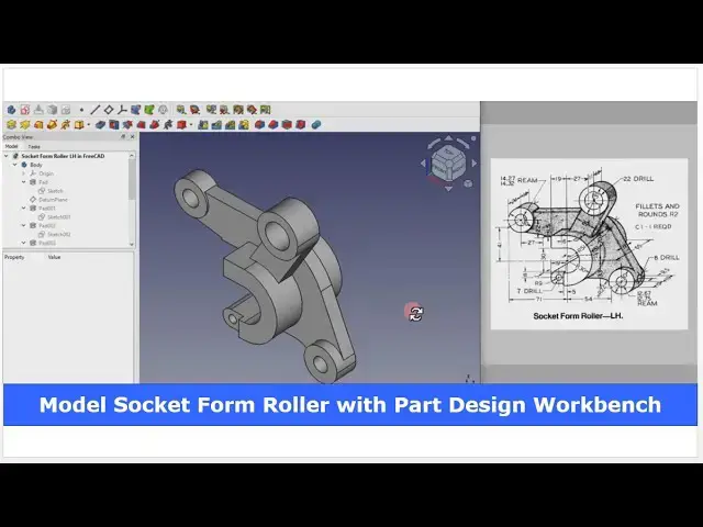 'Video thumbnail for Socket Form Roller with FreeCAD Part Design Workbench | FreeCAD Tutorial | Mechnexus |'