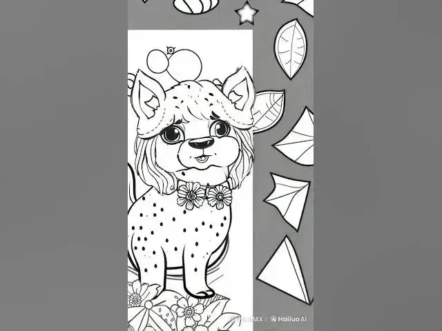 Video thumbnail for Cute Dog Coloring Page