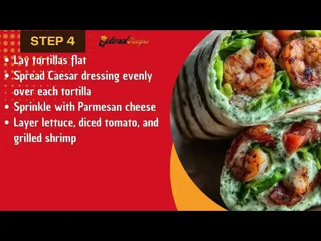 Video thumbnail for Shrimp Wrap Recipe – Easy 16-Minute Grilled Caesar Wrap