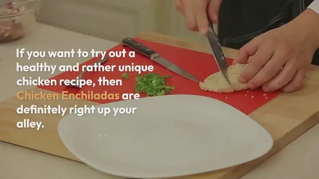 Video thumbnail for Cream Cheese Chicken Enchiladas