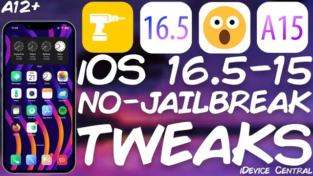 Video thumbnail for iOS 15 - 16.5 JAILBREAK A12+ News: GRAB THIS NOW! New Tweaks / Themes No Jailbreak! Cowabunga Lite