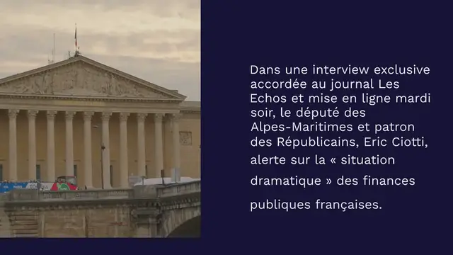 Video thumbnail for Finances publiques : Eric Ciotti met en garde contre un destin similaire à celui de la Grèce