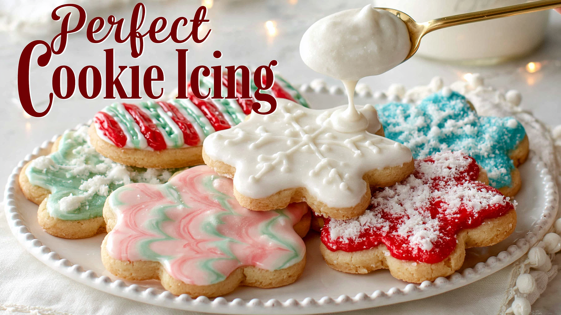 Video thumbnail for Easy Sugar Cookie Icing Recipe for Decorating (Smooth & Glossy)