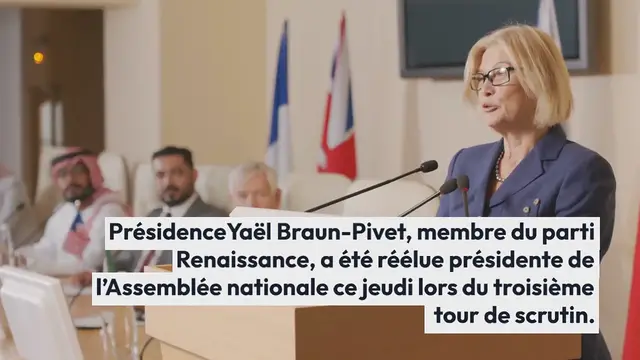 Video thumbnail for Yaël Braun-Pivet Réélue Présidente de l’Assemblée Nationale