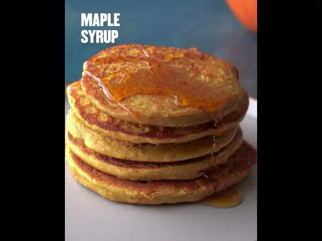 Video thumbnail for Pumpkin Spice Protein Pancakes 🎃 PERFECT for Autumn/Fall | Myprotein #shorts