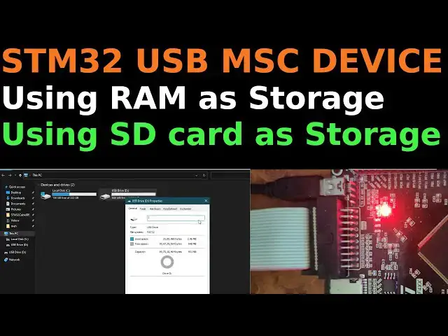 Video thumbnail for STM32 USB MSC Device using RAM/SD CARD