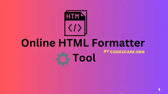 Video thumbnail for Online HTML Code Formatter (Prettier) Tool - Code2care