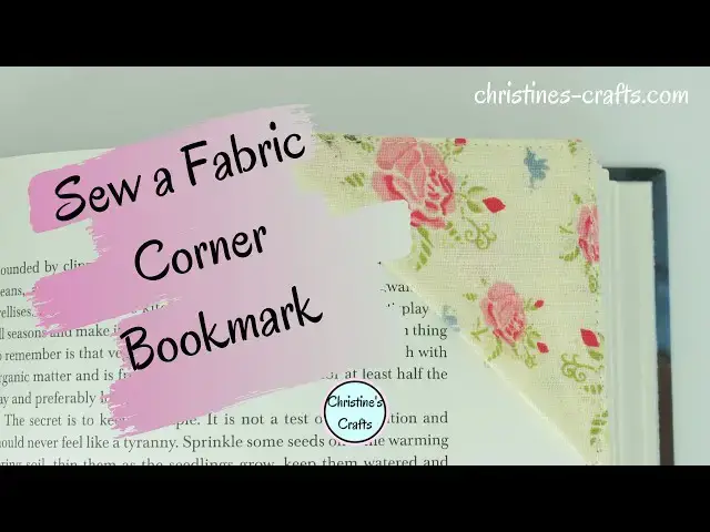 'Video thumbnail for HOW TO SEW A FABRIC CORNER BOOKMARK - Quick and Easy to Make for Beginners and Use up Fabric Scraps'
