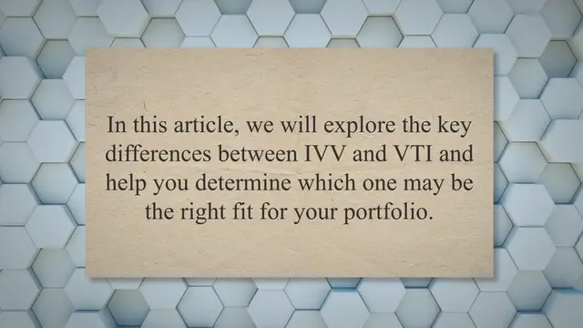 Video thumbnail for IVV vs VTI: Understanding the Differences and Choosing the Right ETF for Your Portfolio