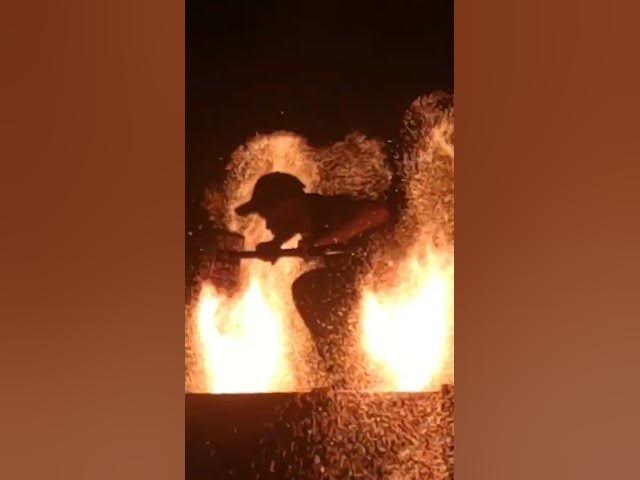 Video thumbnail for Fire Dancer Doing His Thing #adayinthelifeinasia #exploreanddiscover #firedance #firedancers