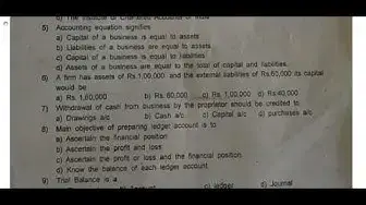 Video thumbnail for 11th Accountancy First Mid Term Question Paper 2018-19 | Tirunelveli District | English Medium