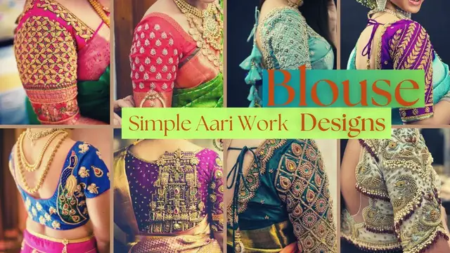 Video thumbnail for New Simple Aari Work Blouse Designs | Aariwork Sleeve design #aariwork #maggam #aari #blousedesigns