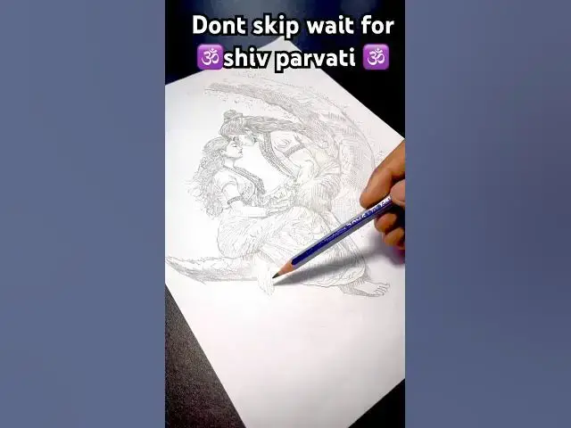 Video thumbnail for Shiv Parvati ❤️ | Eternal Love 🕉️ Har Har Mahadev 🙏"#art #shivparvati #shivdrawing #trendingshorts