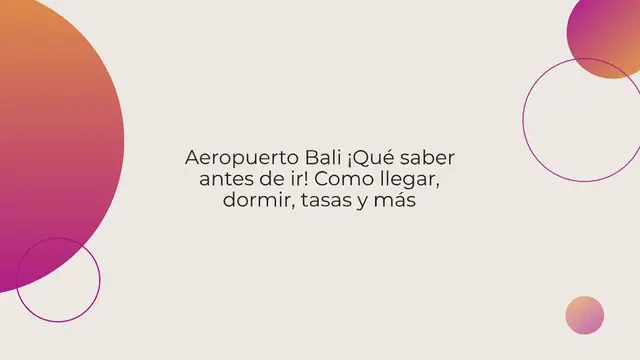 Video thumbnail for Aeropuerto Bali ¡Qué saber antes de ir! Como llegar, dormir, tasas y más
