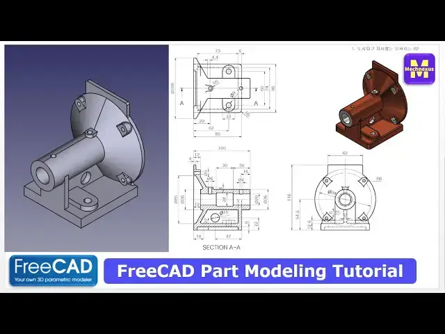 'Video thumbnail for FreeCAD Part Modeling Tutorial | FreeCAD Tutorial | 3D Modeling | Learn FreeCAD | Mechnexus |'
