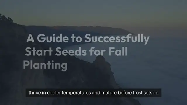 Video thumbnail for Seed Starting for Fall Planting