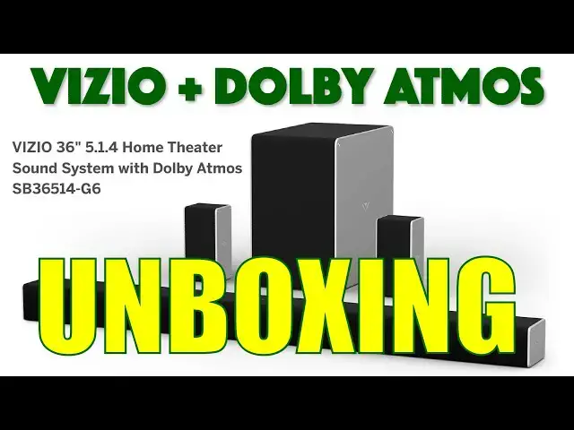 'Video thumbnail for Vizio 36" 5.1.4 Soundbar with Dolby ATMOS -- UNBOXING'