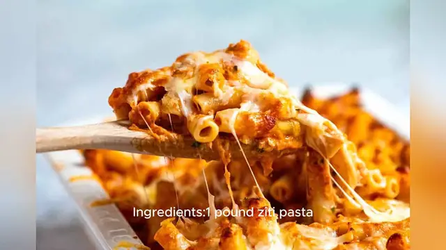 Video thumbnail for easy baked ziti recipe