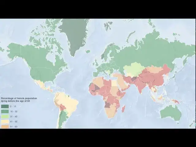 'Video thumbnail for Percentage of female population dying before the age of 65 (1960 - 2015)'
