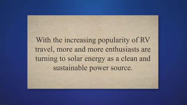 'Video thumbnail for A Complete Guide to Installing and Maintaining RV Solar Panels'