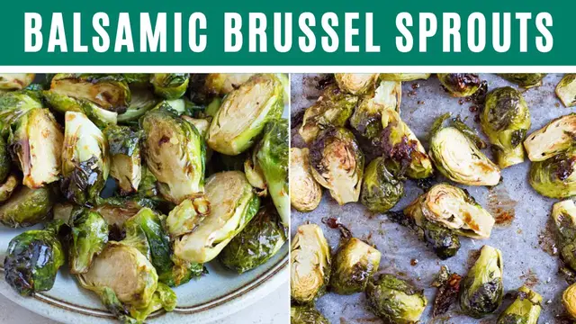 'Video thumbnail for AIR FRYER BRUSSEL SPROUTS I crunchy, balsamic, oven baked.'