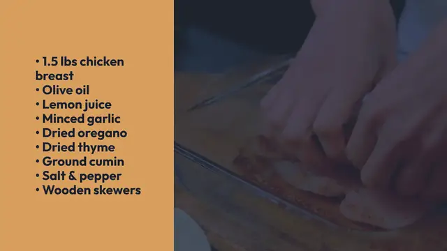 Video thumbnail for Greek Chicken Souvlaki Recipe