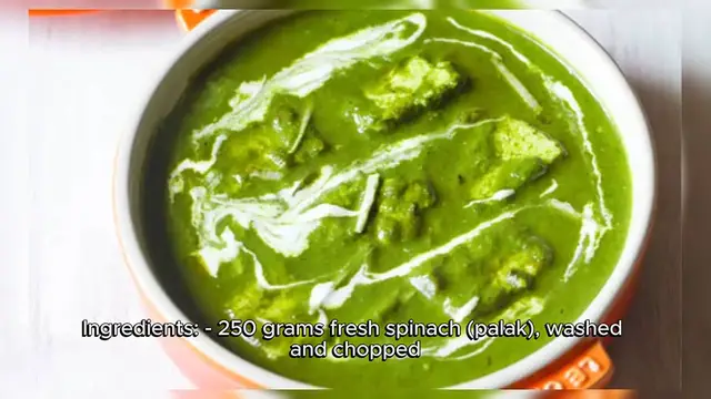 Video thumbnail for Palak Paneer Recipe