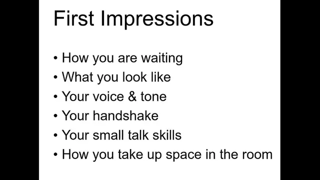 Video thumbnail for Making a Good First Impression at a Job Interview