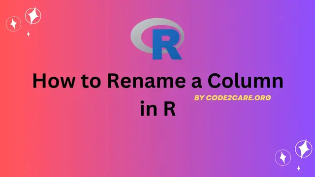 Video thumbnail for How to Rename Column in R - DataFrame