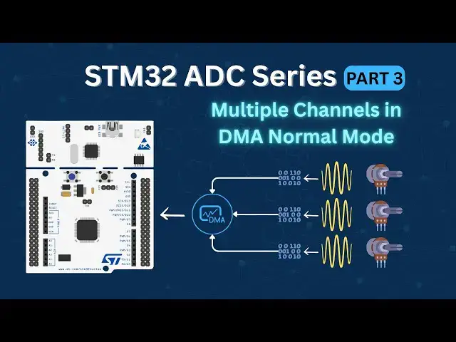 Video thumbnail for STM32 ADC Tutorial (Part 3): How to Read Multiple Channels using DMA Normal Mode