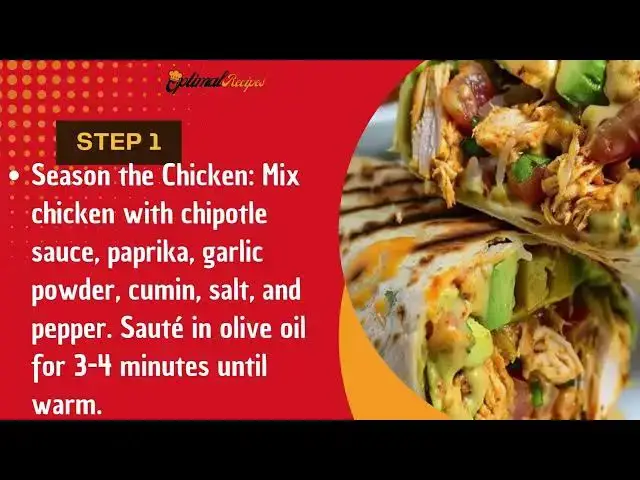 Video thumbnail for Cheesy Chicken Avocado Wrap | Best Easy Lunch & Dinner Recipe