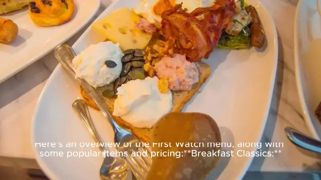 Video thumbnail for first watch menu Price