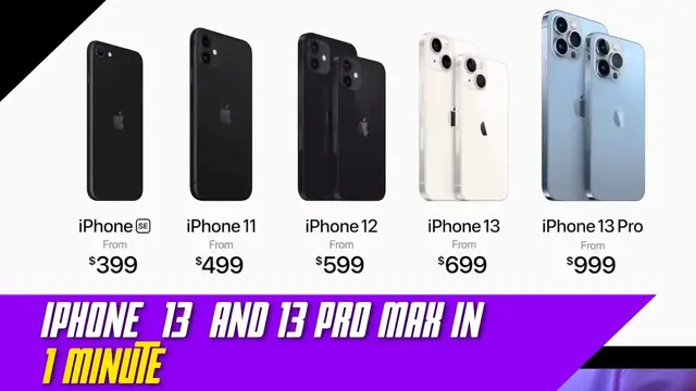Video thumbnail for Apple iPhone 13 and 13 Pro Max Launch in 1 Minute | Prices | Specs