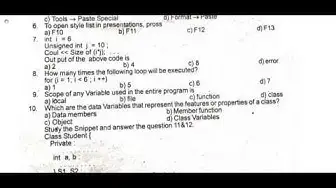 Video thumbnail for 12th Computer Science First Revision 2019 - Question Paper (Tirunelveli District) | (English Medium)