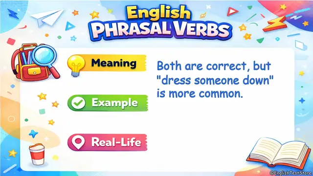 Dress sb down Meaning, Examples & How to Use in English - English Lessons