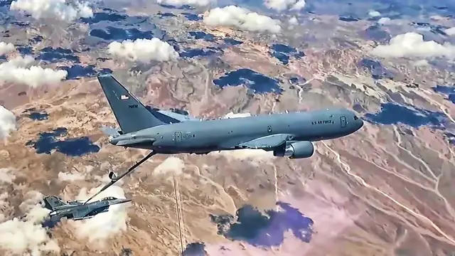 'Video thumbnail for New Pegasus Air Tanker Refuels Aggressors At Red Flag'