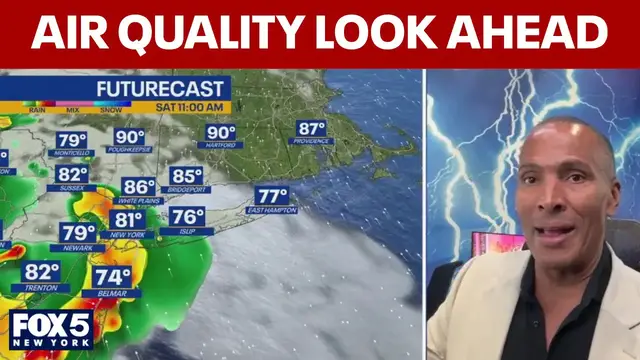 Video thumbnail for NYC air quality today: Is it safe to go outside? Weekend weather forecast