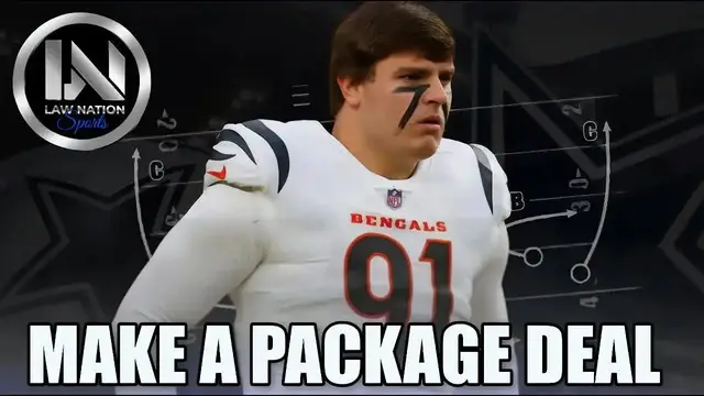 'Video thumbnail for Law Nation Sports: cowboys trade targets: trey hendrickson package deal?! tony pollard, draft picks analysis'