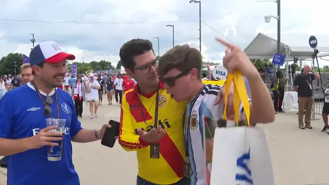 Video thumbnail for US: Fans leave stadium in Atlanta after England-Argentina World Cup match.