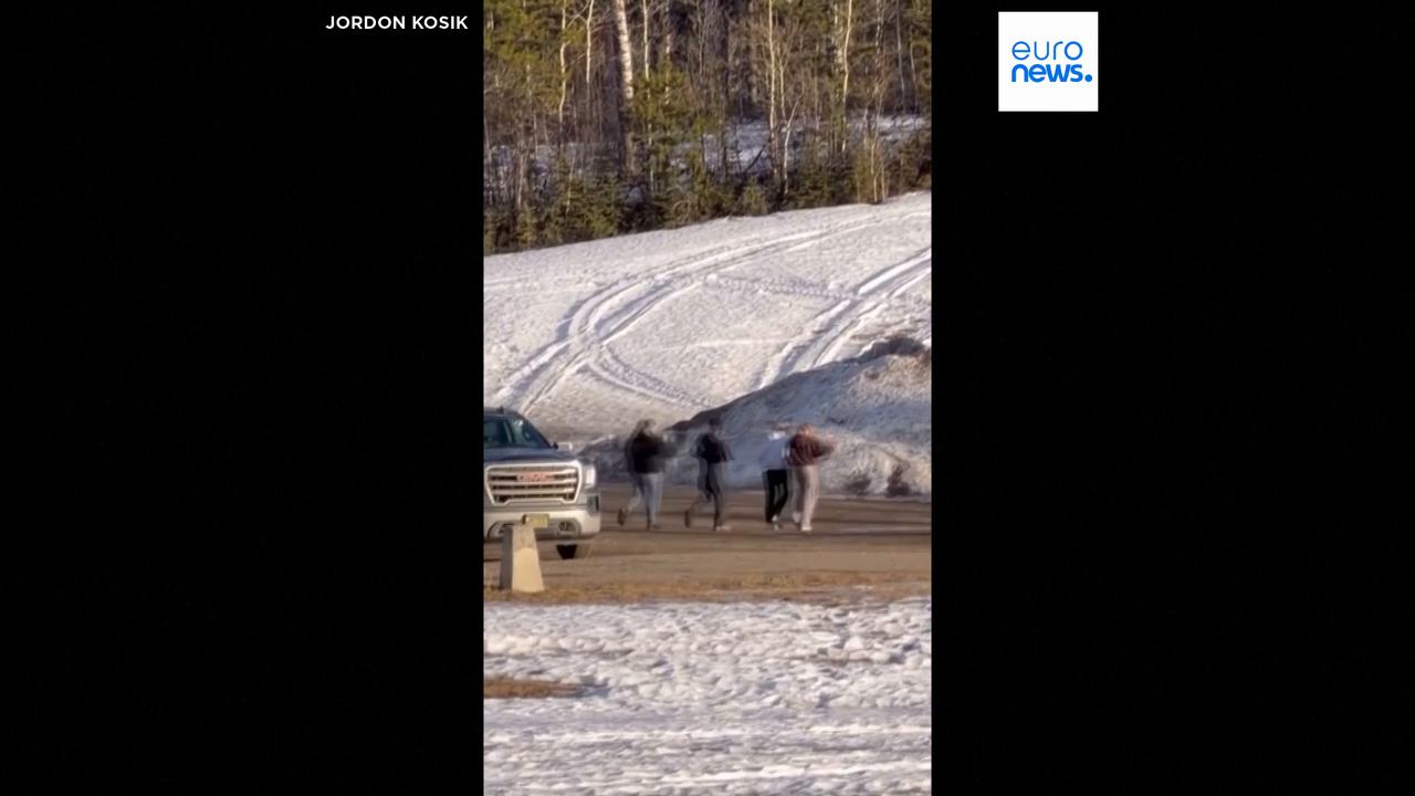 Video thumbnail for Watch: Students seen leaving school after deadly shooting in British Columbia
